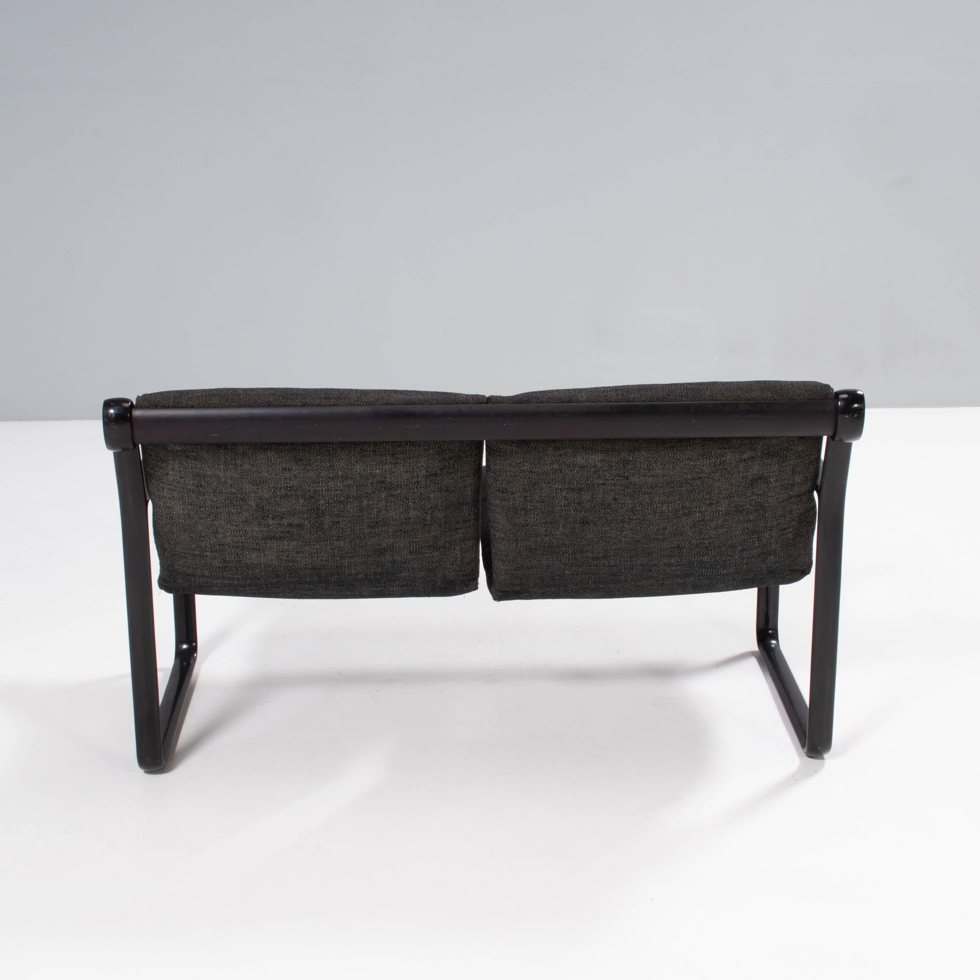 Hannah & Morrison für Knoll Graues Sling Sofa, 1970er Jahre (Ende des 20. Jahrhunderts) im Angebot
