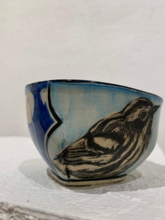 Small Bowl - 6 (Striped bird)