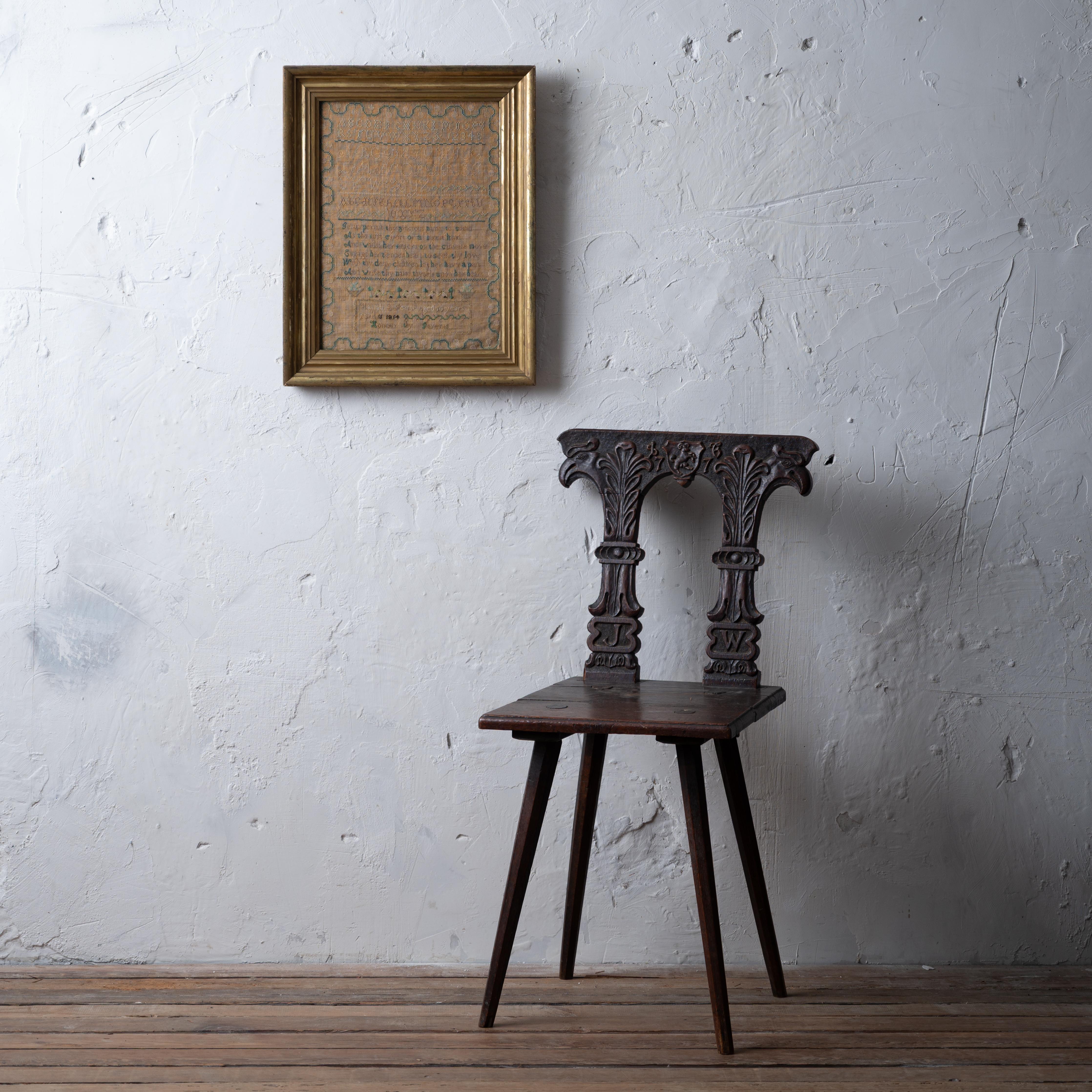 Hannah Pearse New Hampshire Stickmustertuch, 1814 (amerikanisch) im Angebot