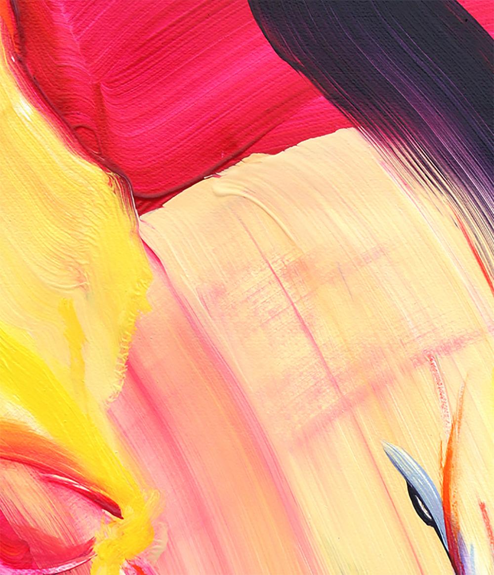 Flow like a breeze #1, Oil on paper, 100 x 70cm, 2021 - Art by Hannah Shin 