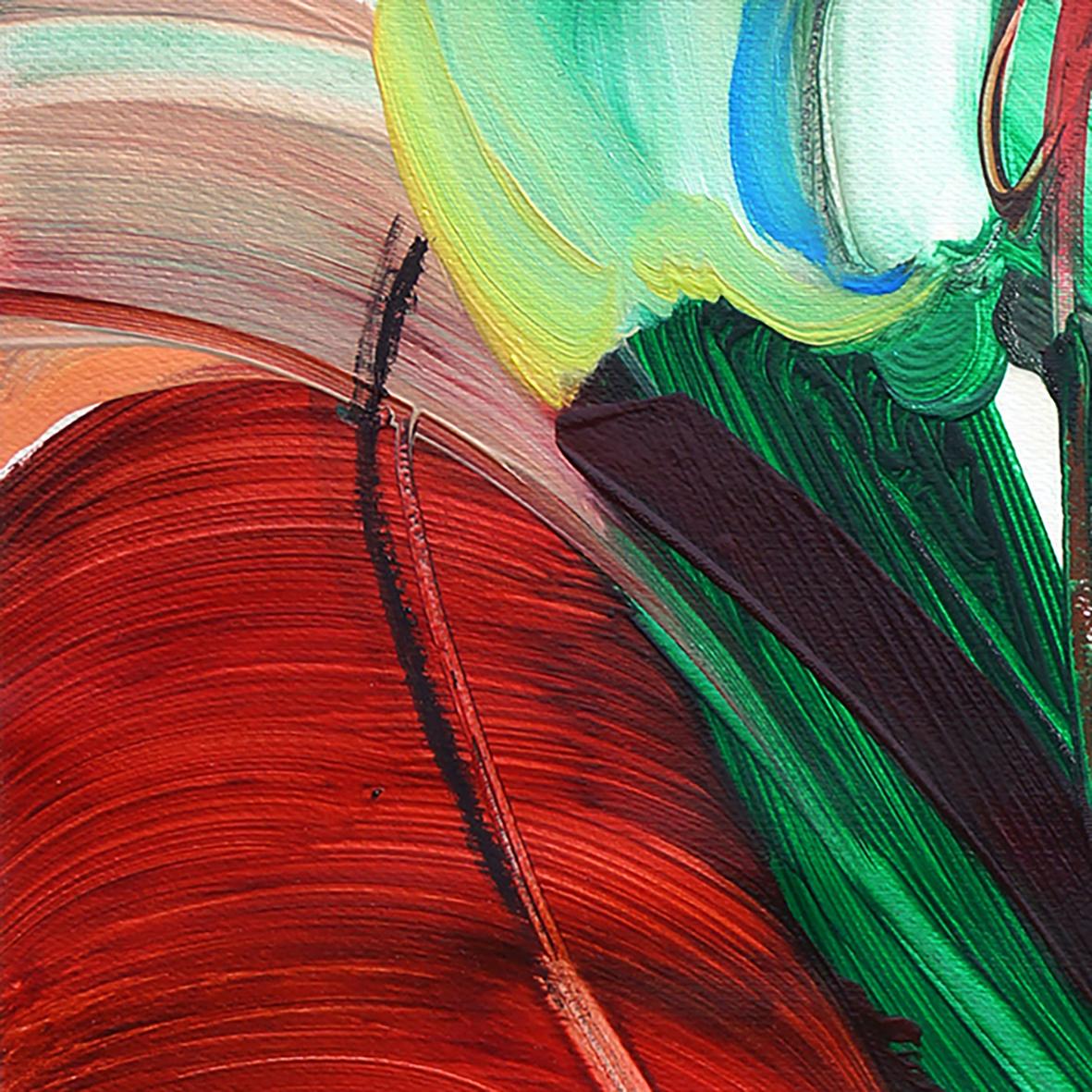 Flow like a breeze #3, Oil on paper, 100 x 70cm, 2021 - Art by Hannah Shin 