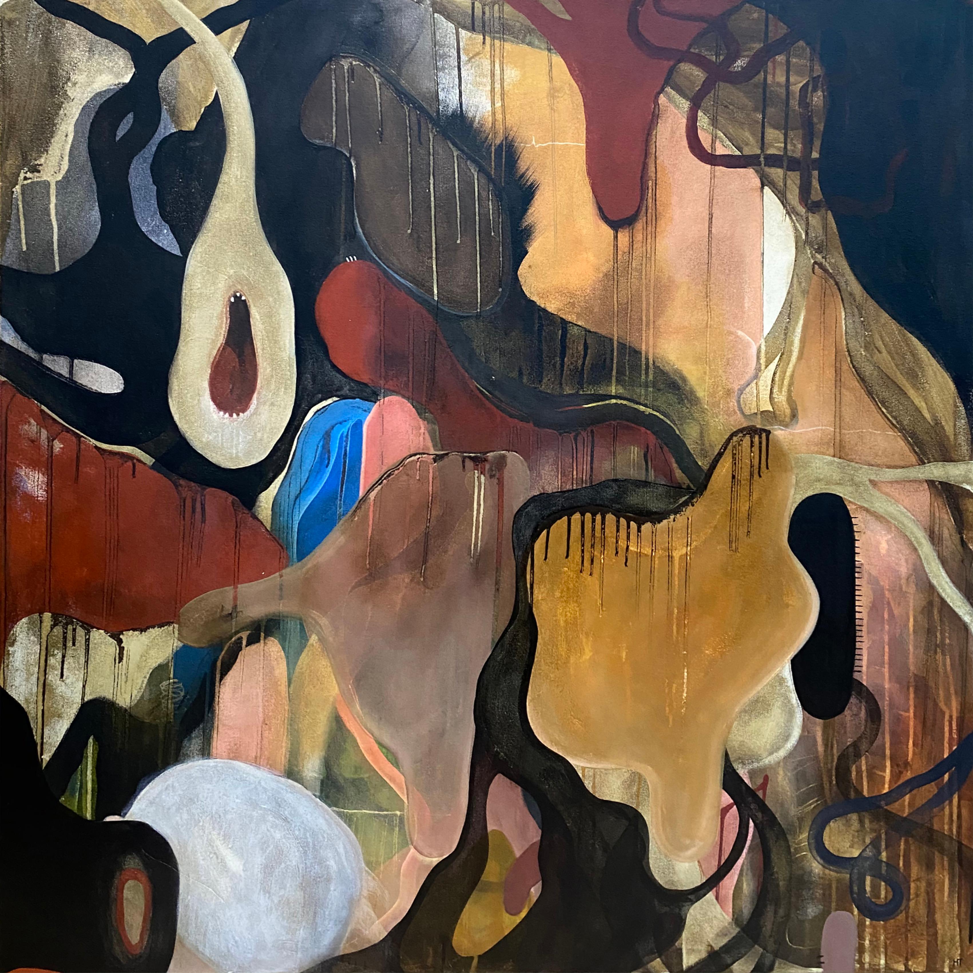 Hannah Thomas Abstract Painting - BEWARE OUR APPETITE
