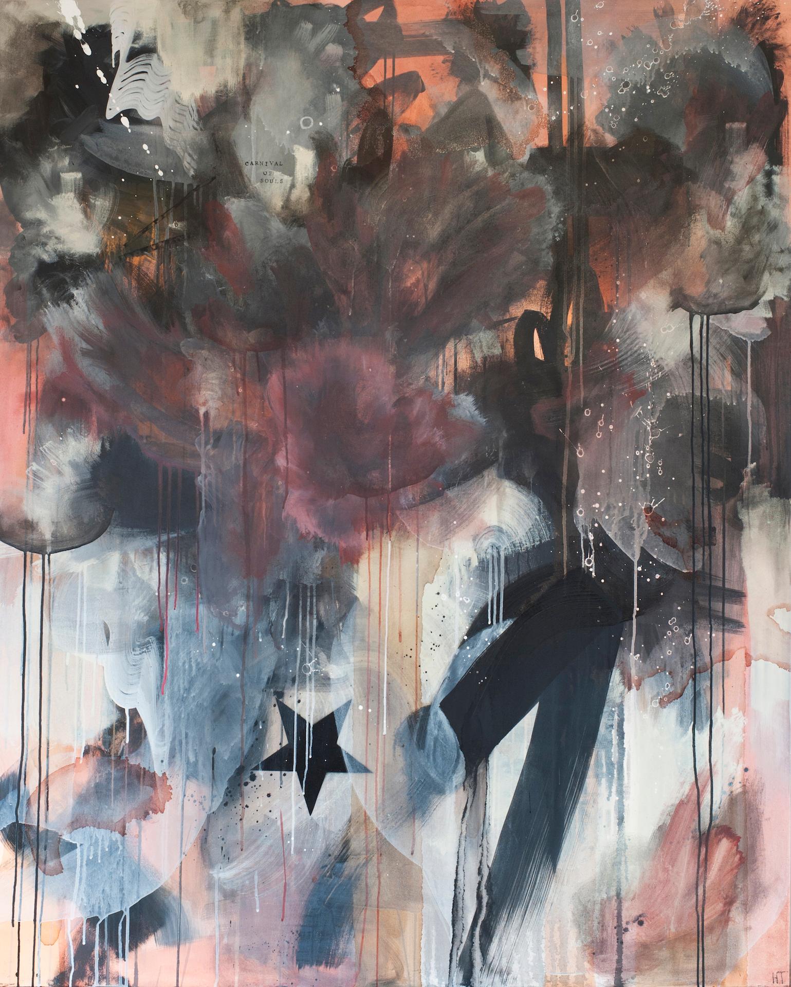 Hannah Thomas Abstract Painting - Carnival of Souls