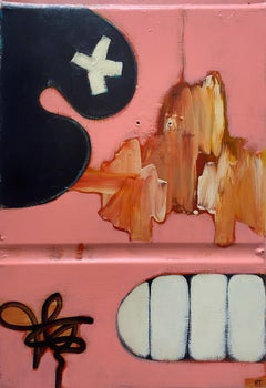 INSENSATE Abstract, Acrylic, Pink, Painting, Metal, Bespoke, Original, London