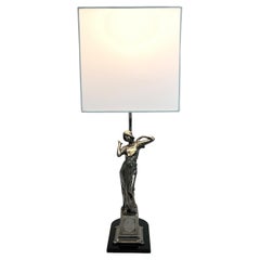 Hannams Silver Plate Figurine Lamp with Base