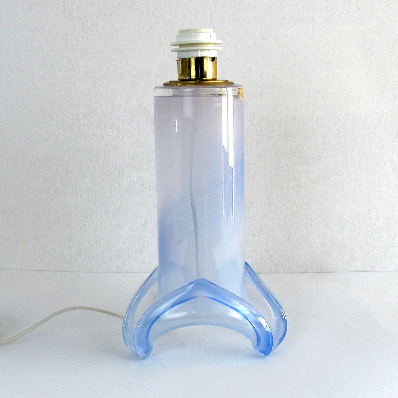 Suédois Lampe de bureau Hanne Dreutler pour Studio Ahus Lila Blue Glass en vente