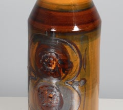 Hanne Salomon Table Lamp, Glazed Stoneware, Scandinavian, 1970s