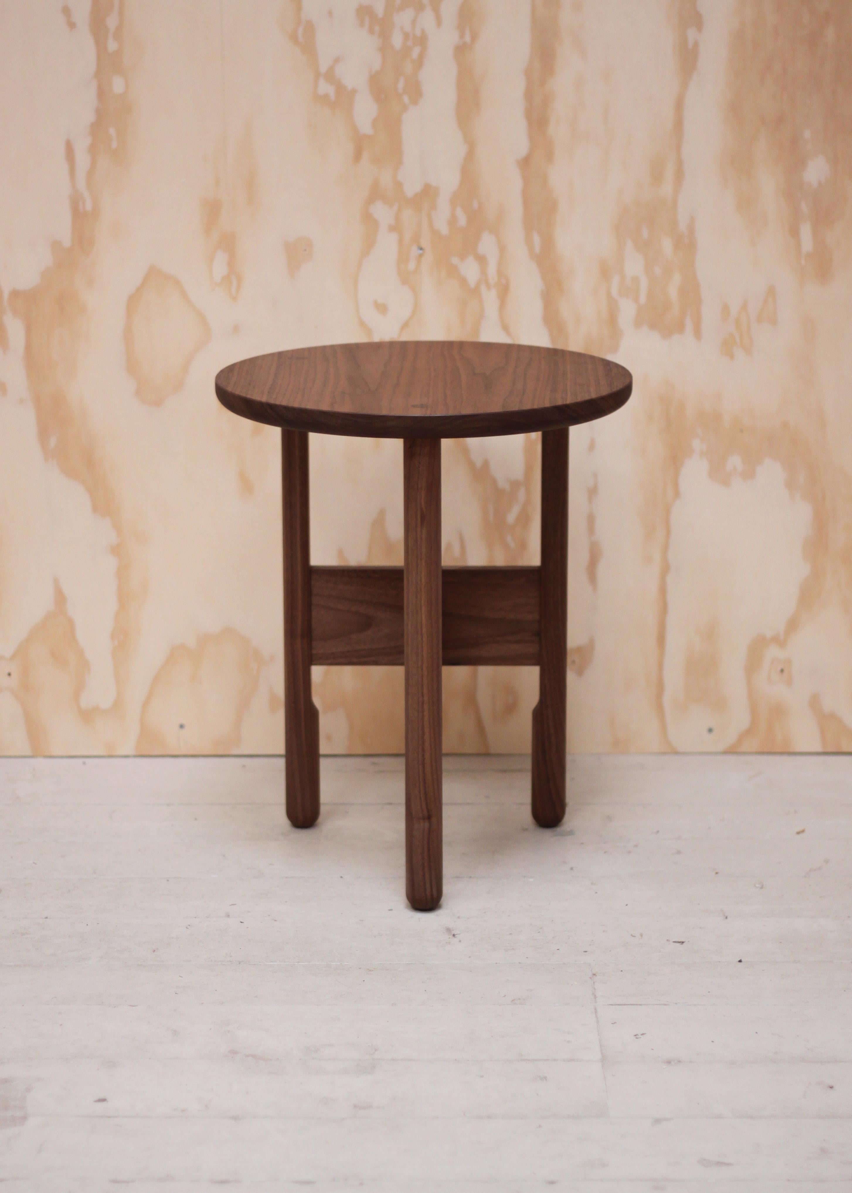 Danish Handmade Hanne Side Table Ø45cm - Walnut - by BACD studio For Sale