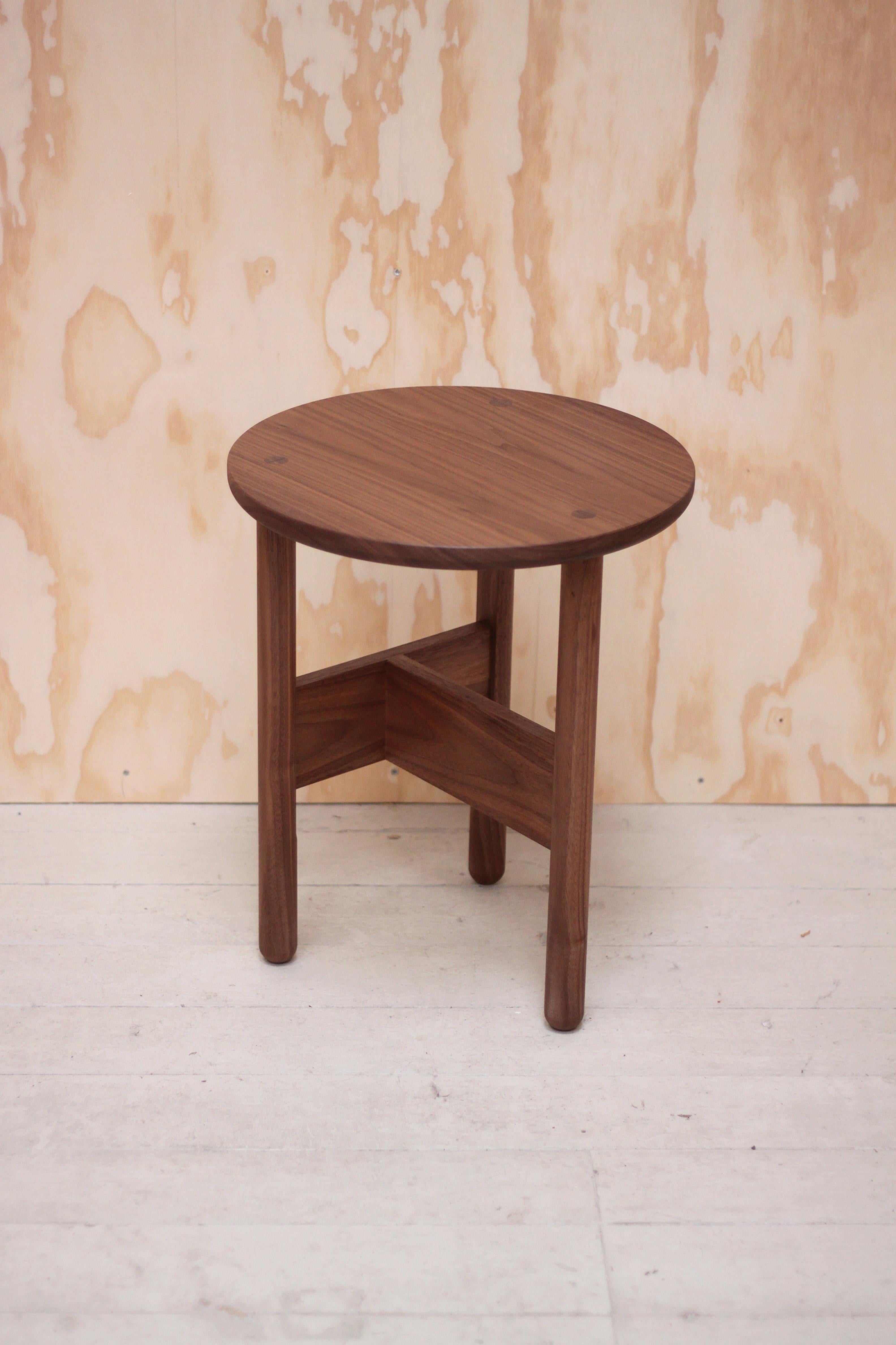 Hardwood Handmade Hanne Side Table, Ø45cm - Oak - by BACD studio For Sale