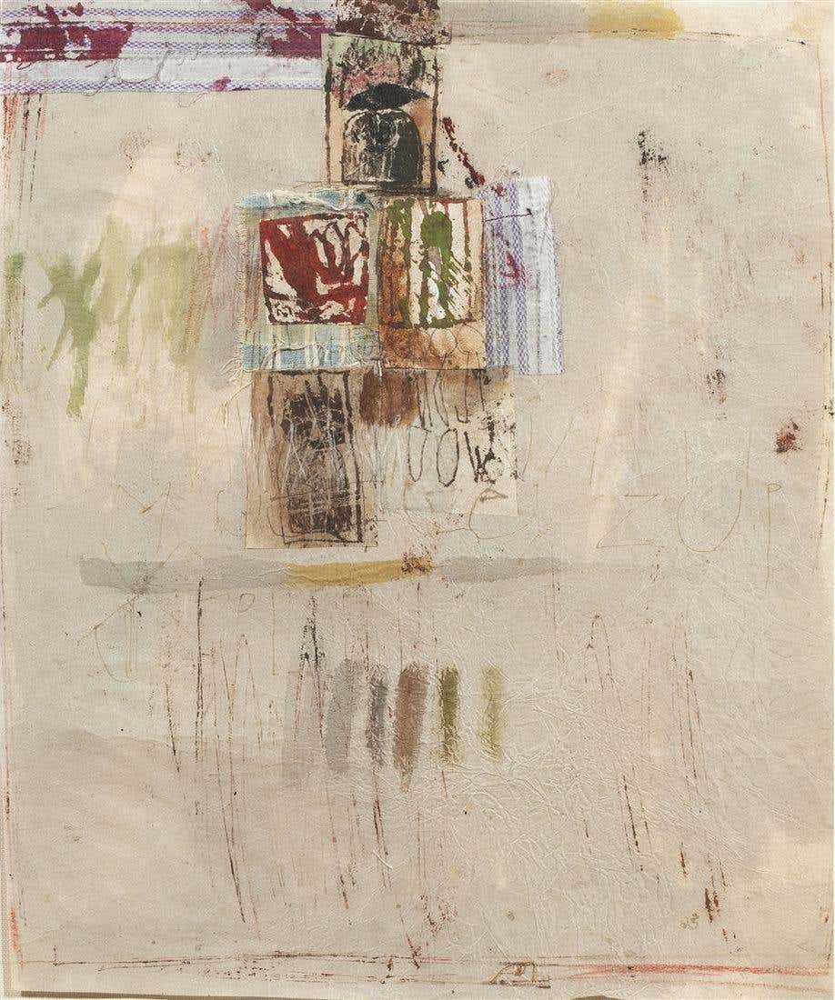 "Untitled (C82-142)" Hannelore Baron, Mixed Media Collage, Abstract