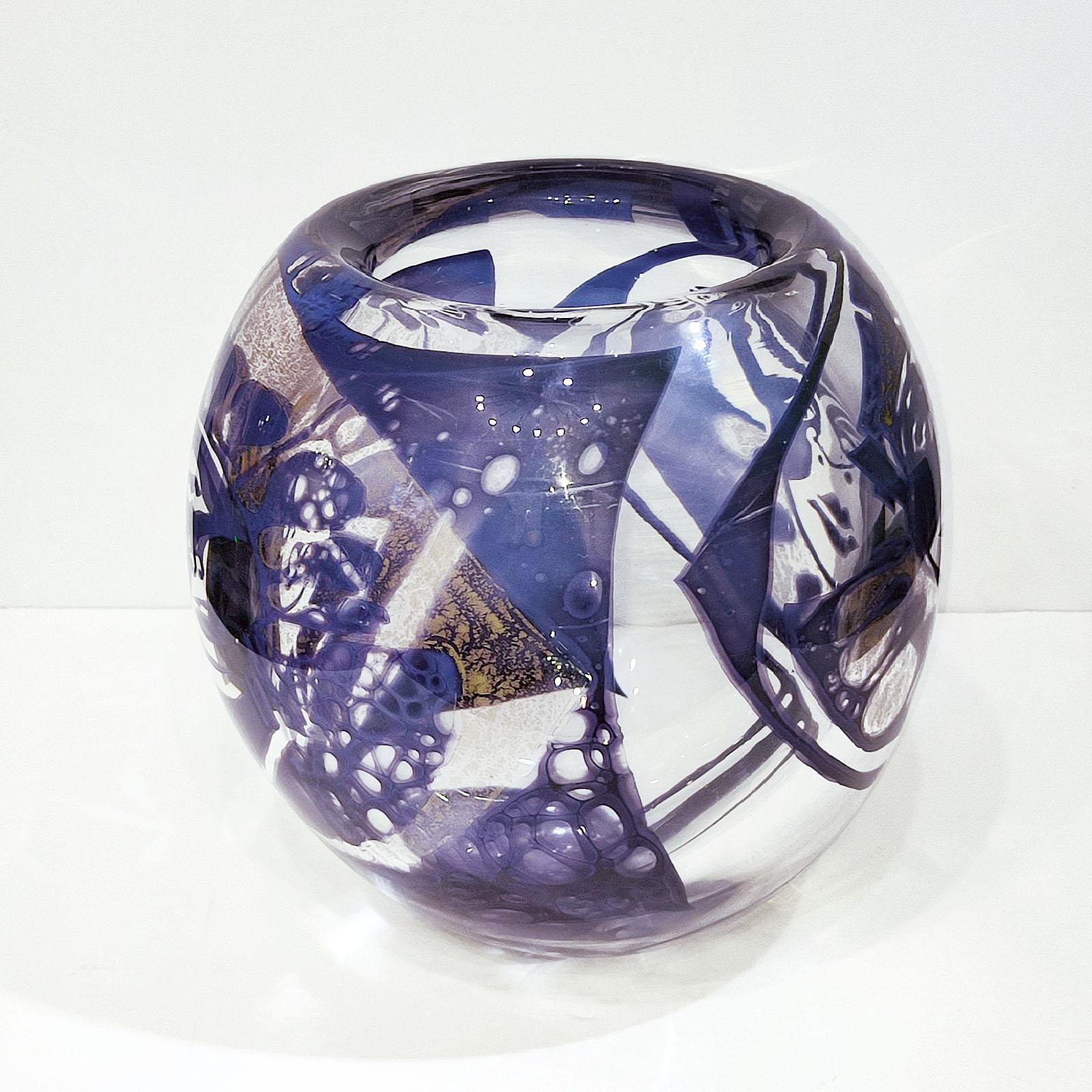 Hannelore Dreutler, Goldgraal Commedia dell'Art Vase, Studio Ahus, Schweden 1987 im Zustand „Hervorragend“ im Angebot in Bochum, NRW