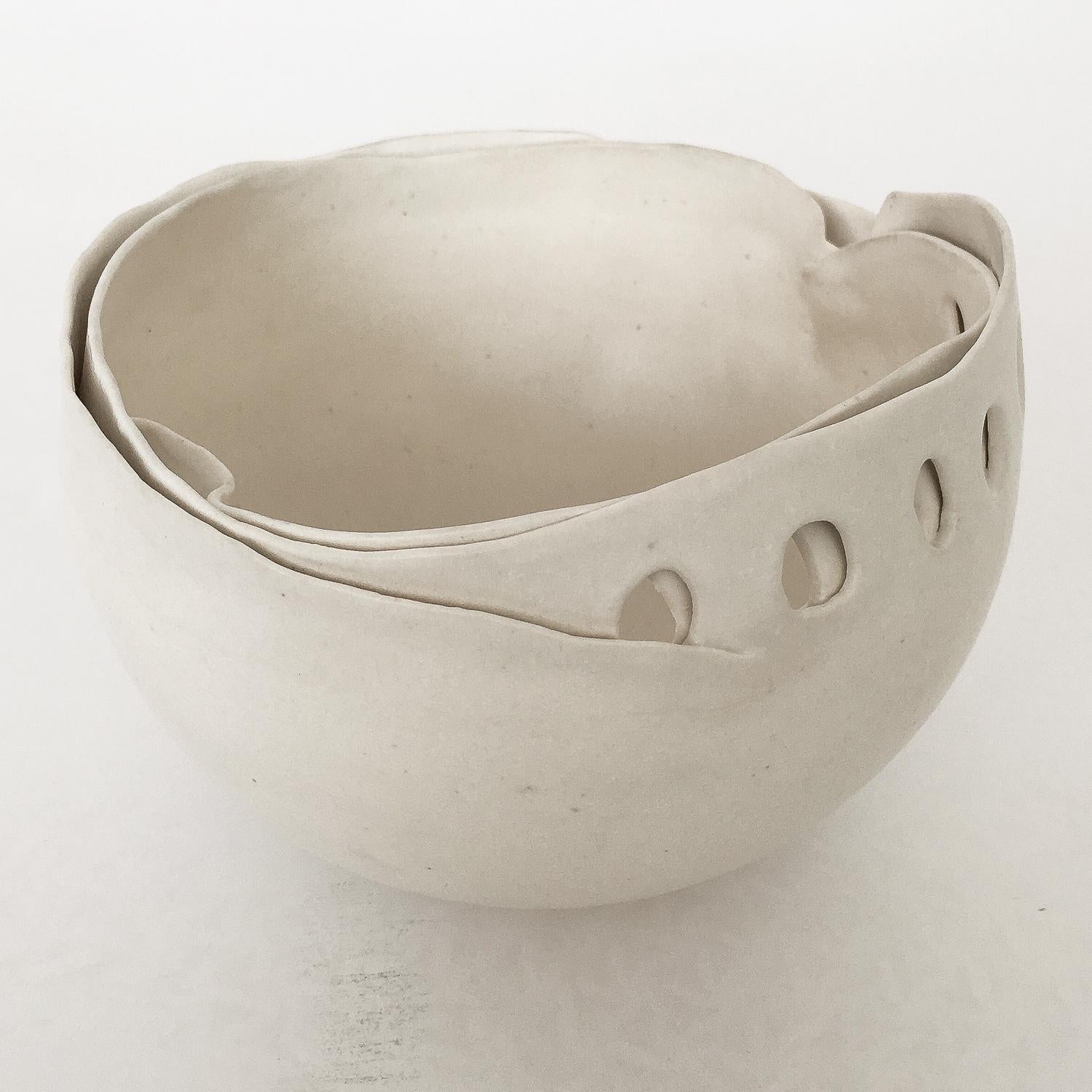 Late 20th Century Hannelore Fasciszewski Sculptural Porcelain Bowl