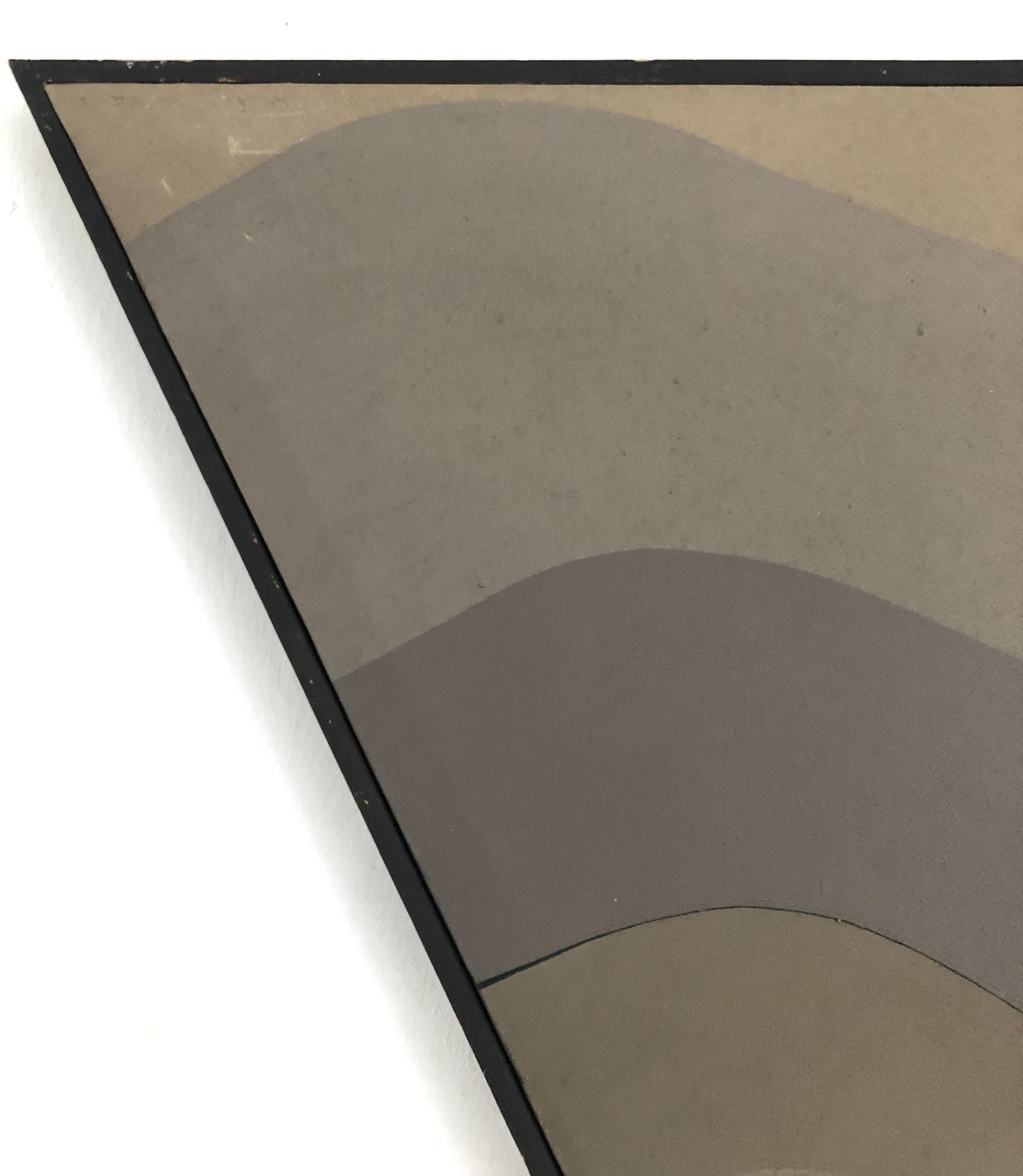 Wave Form II (Wellenform) (Dreieck, wellenförmig, modern, Mid-Century) (~50% OFF) – Painting von Hannes Grosse
