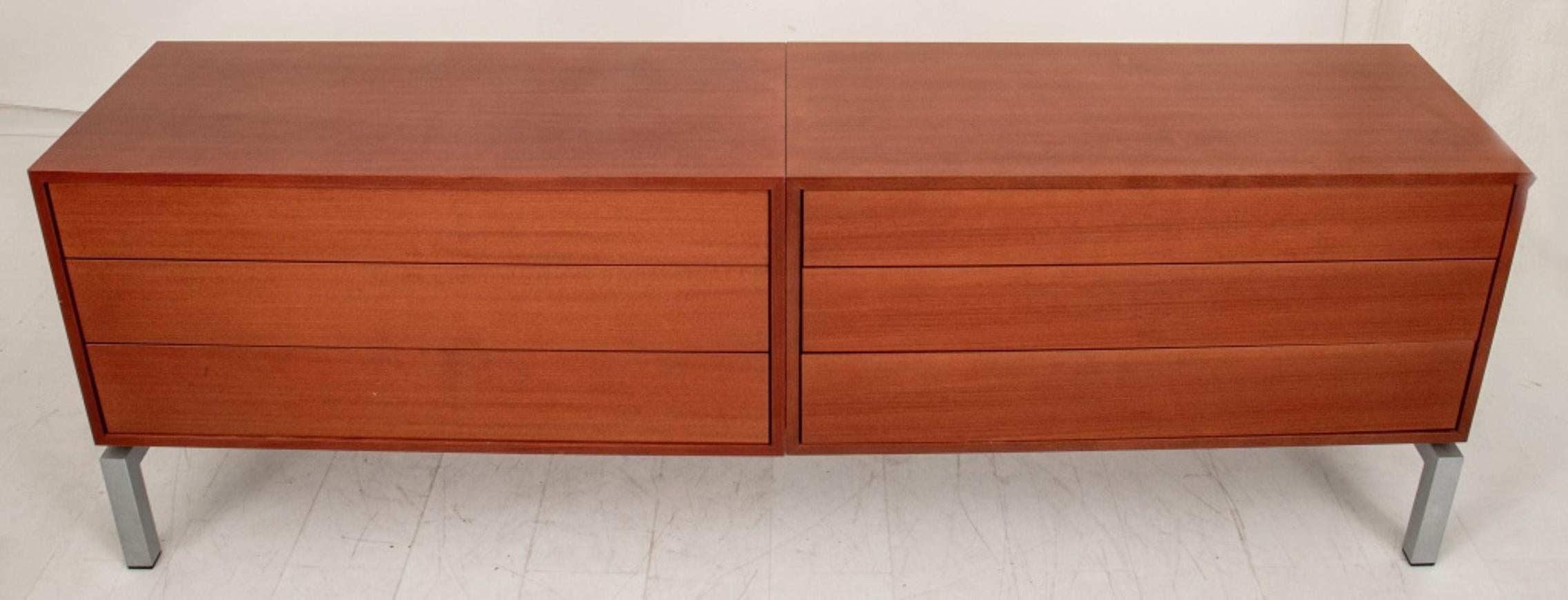 Hannes Wettstein (Swiss, 1958-2008) for Cassina, 1990s, Xen Console Dresser L 15, 1990s.  in beechwood stained cherrywood on a coated steel base. 

Dimensions: 26.75