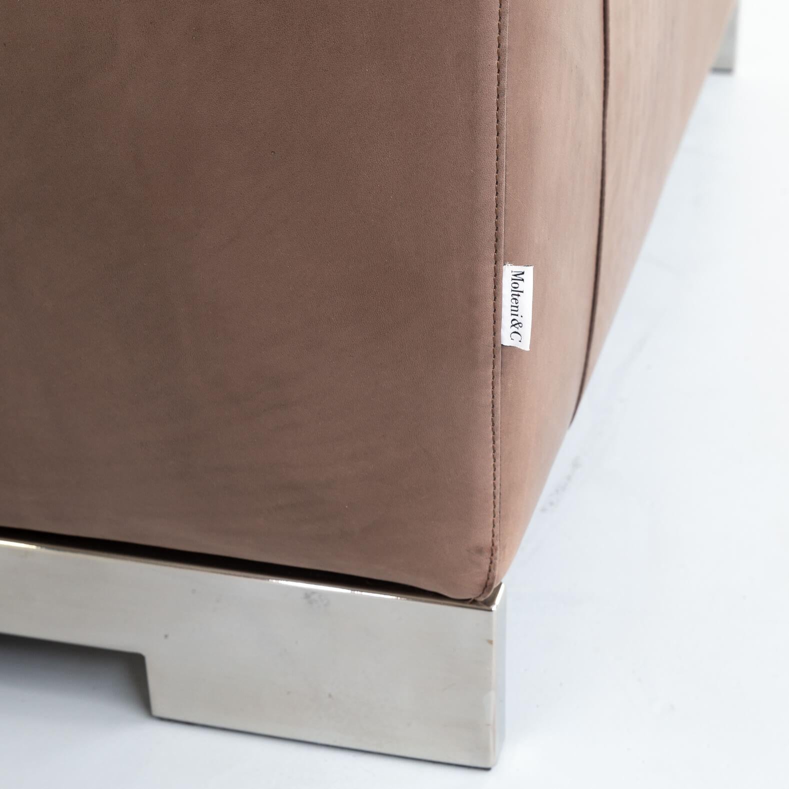 Hannes Wettstein ‘reversi’ Leather Design Fauteuil for Molteni & C Set/2 For Sale 1