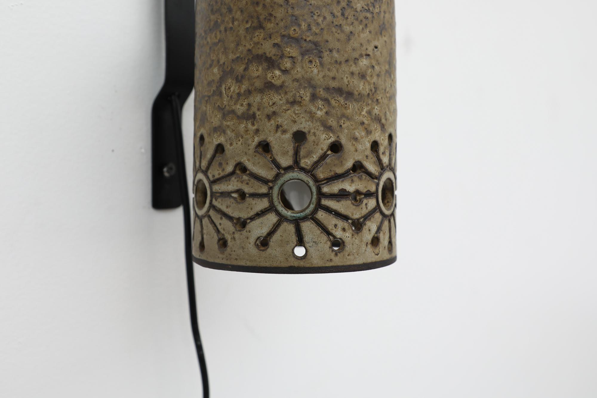 Hannie Mein Sunflower Ceramic Wall Sconce For Sale 4