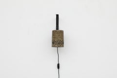 Hannie Mein Handmade Ceramic Wall Sconce with Carved Sunflower Design