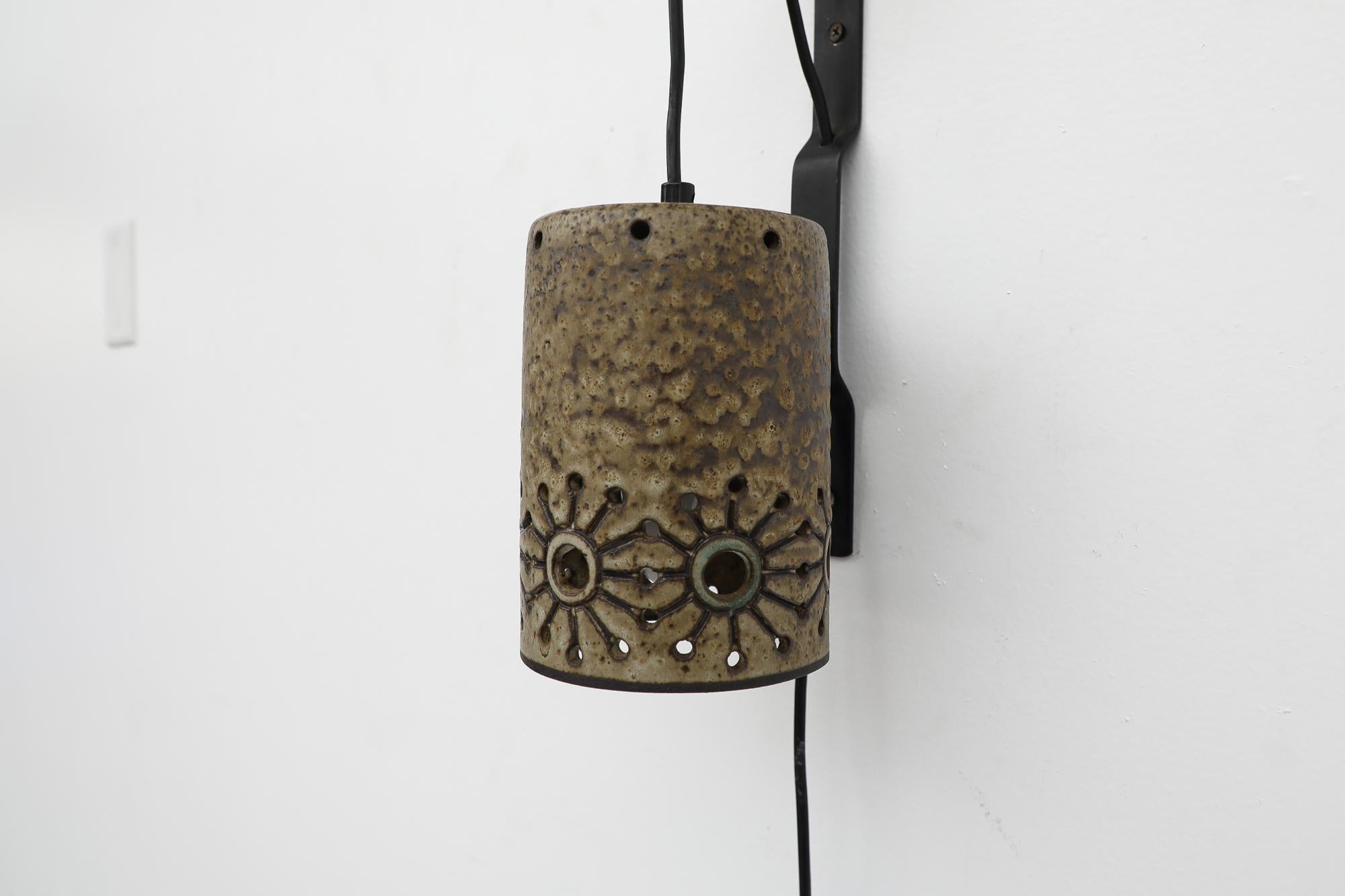 Hannie Mein Sunflower Ceramic Wall Sconce For Sale 1