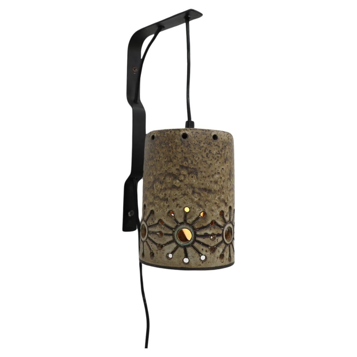 Hannie Mein Sunflower Ceramic Wall Sconce For Sale