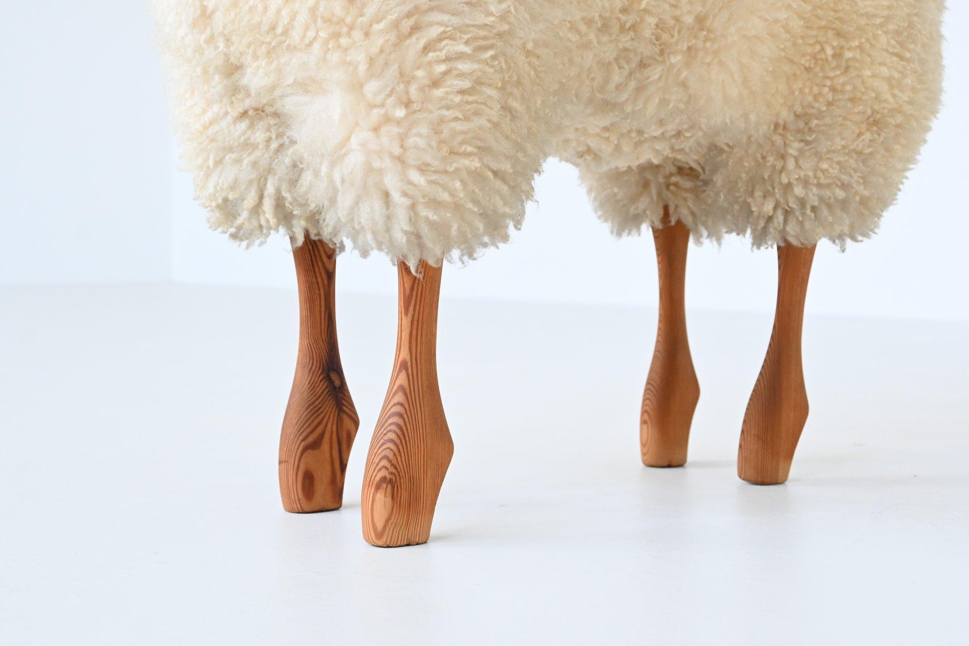 Hanns Peter Krafft decorative pair of sheep Meier Germany 1970 6