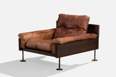 Hannu Jyräs, Sedia da salotto, Pino, Pelle, Metallo, Finlandia, anni '70