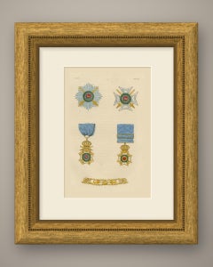 Hanover, Royal Guelphic Order Insignia, Plate XXXVIII, Wood Engraving, 1844