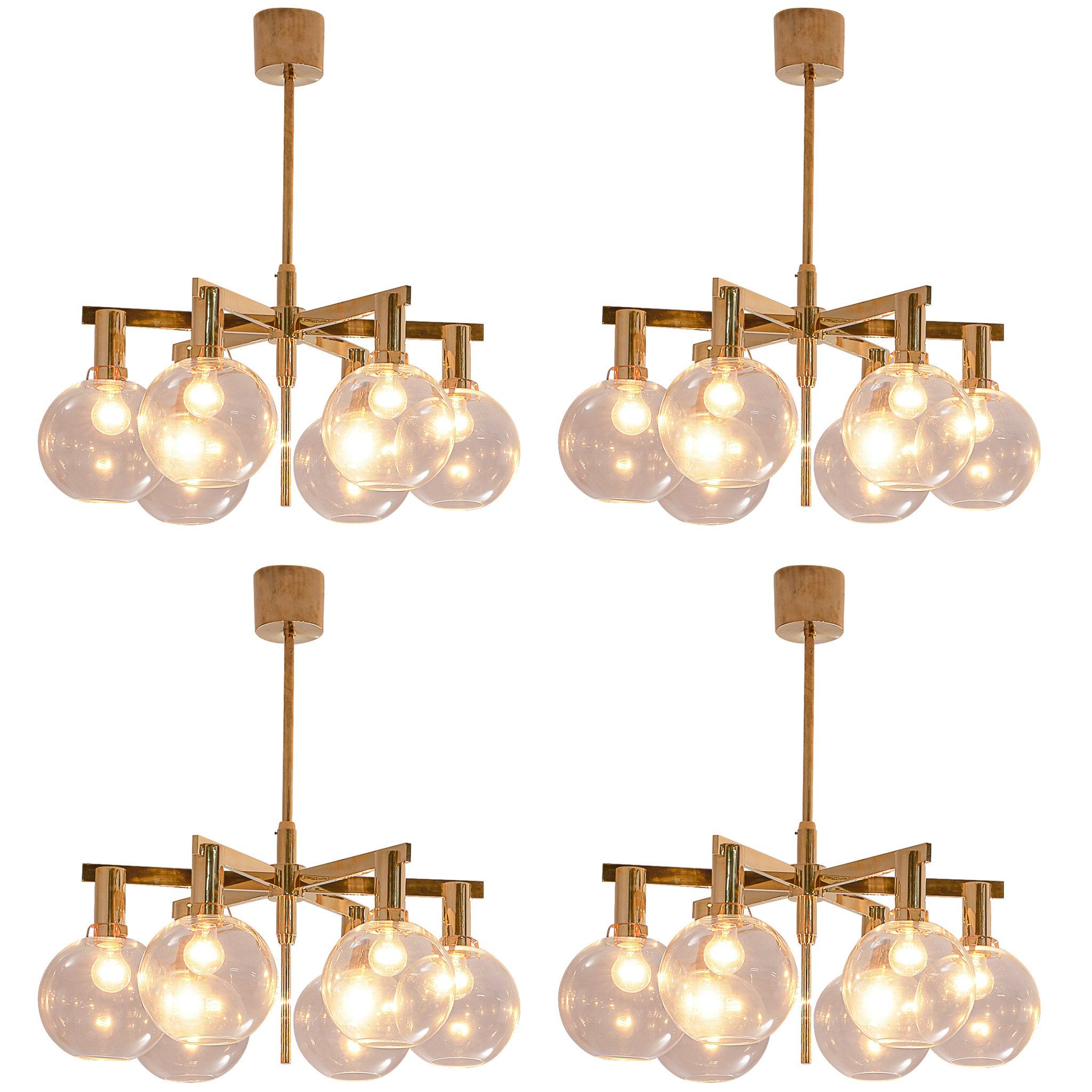 Hans Agne Jackobsen 
Pastoral
 Chandelier in Glass and Brass