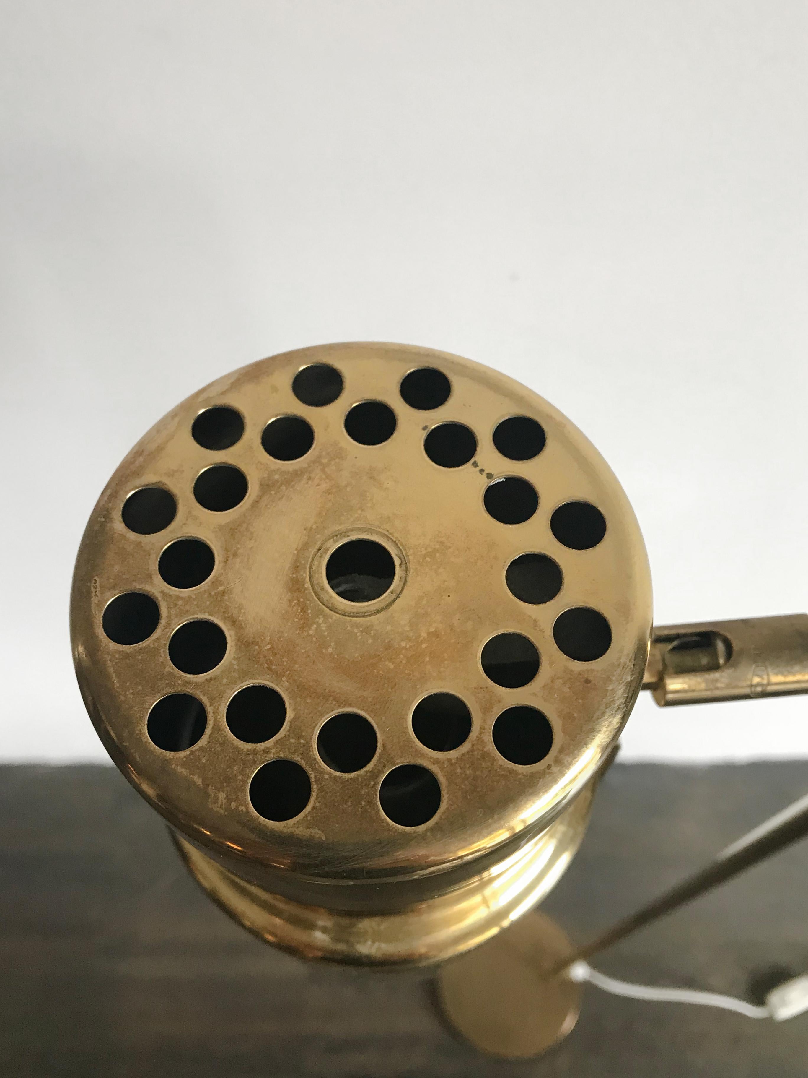 Hans Agne Jakbsson Scandinavian Brass Floor Lamp Model G-154, 1950s 1