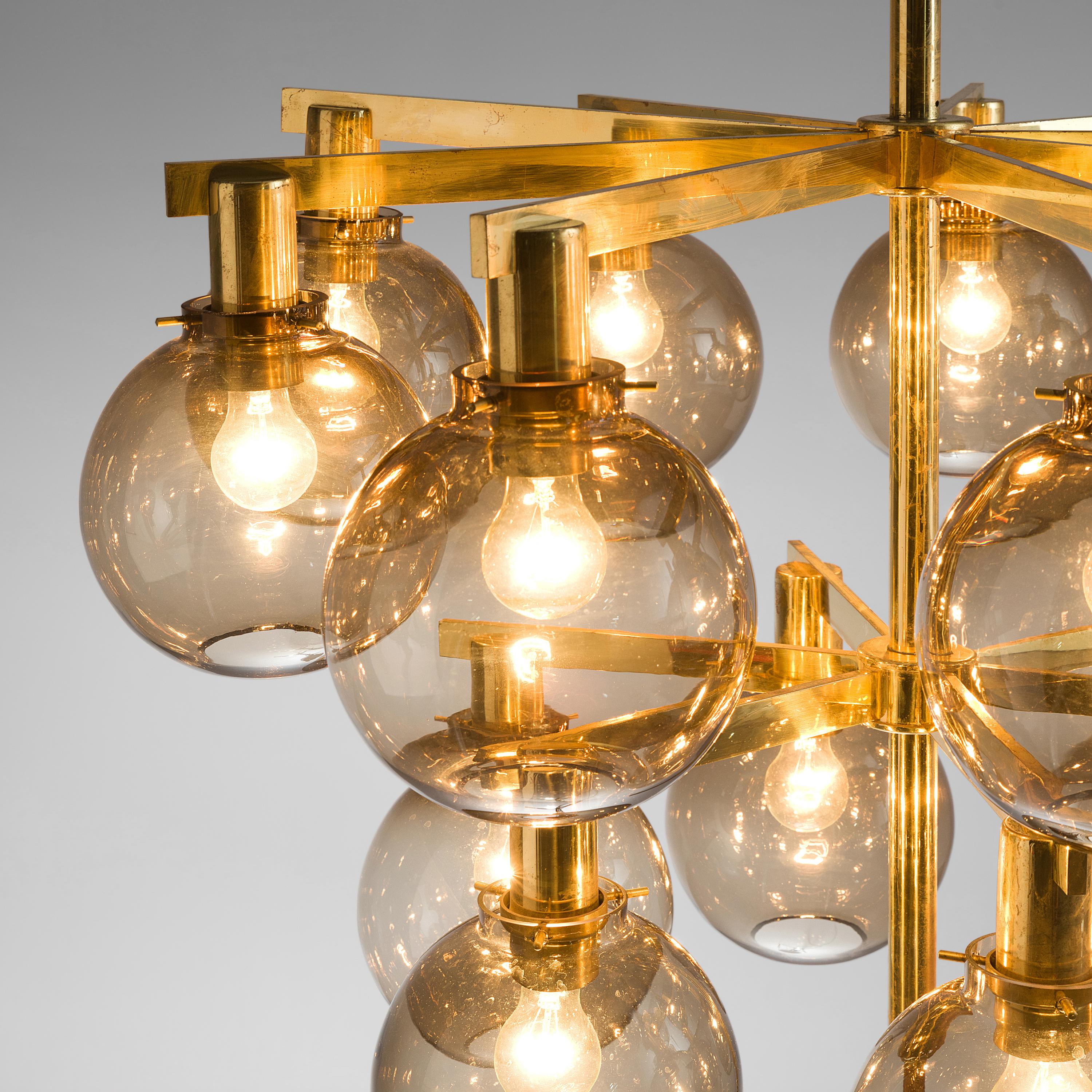 Mid-20th Century Hans-Agne Jakobsson ‘Pastoral’ Chandelier with Glass Spheres