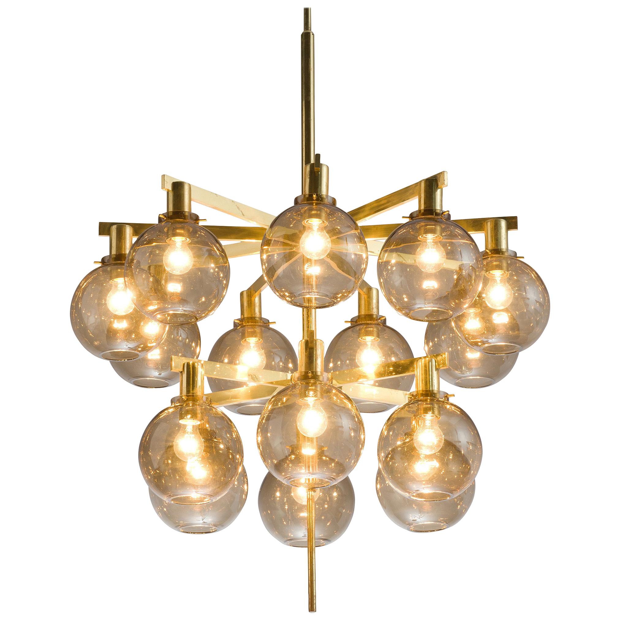 Hans-Agne Jakobsson ‘Pastoral’ Chandelier with Glass Spheres