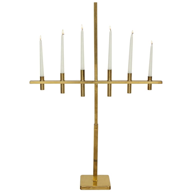 Hans Agne Jakobssen, Exceptional SixArm Candelabra, Origin Sweden For Sale at 1stdibs