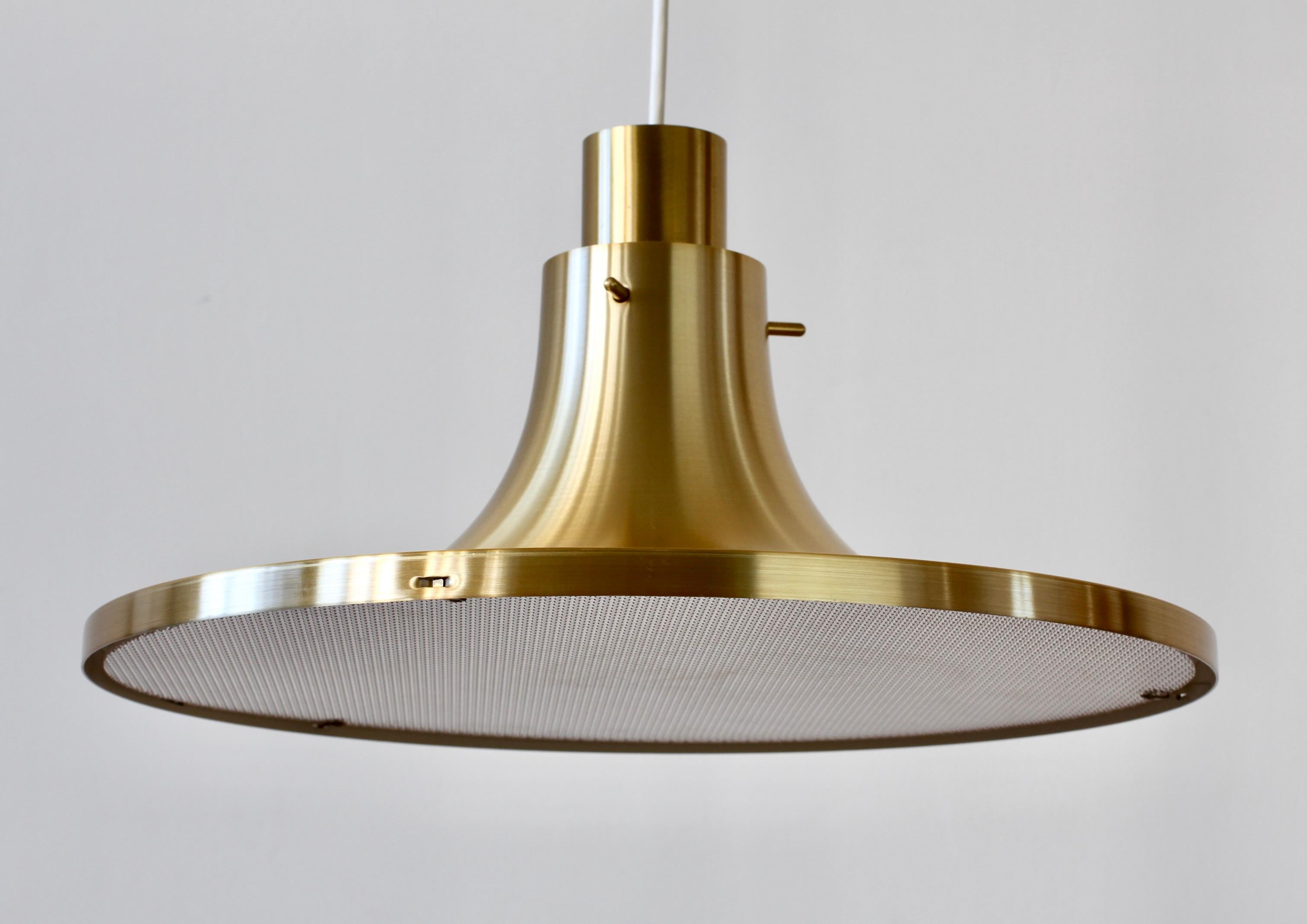 Brass Hans Agne Jakobssen for AB Markaryd New Old Stock Hanging Pendant Light, 1960s