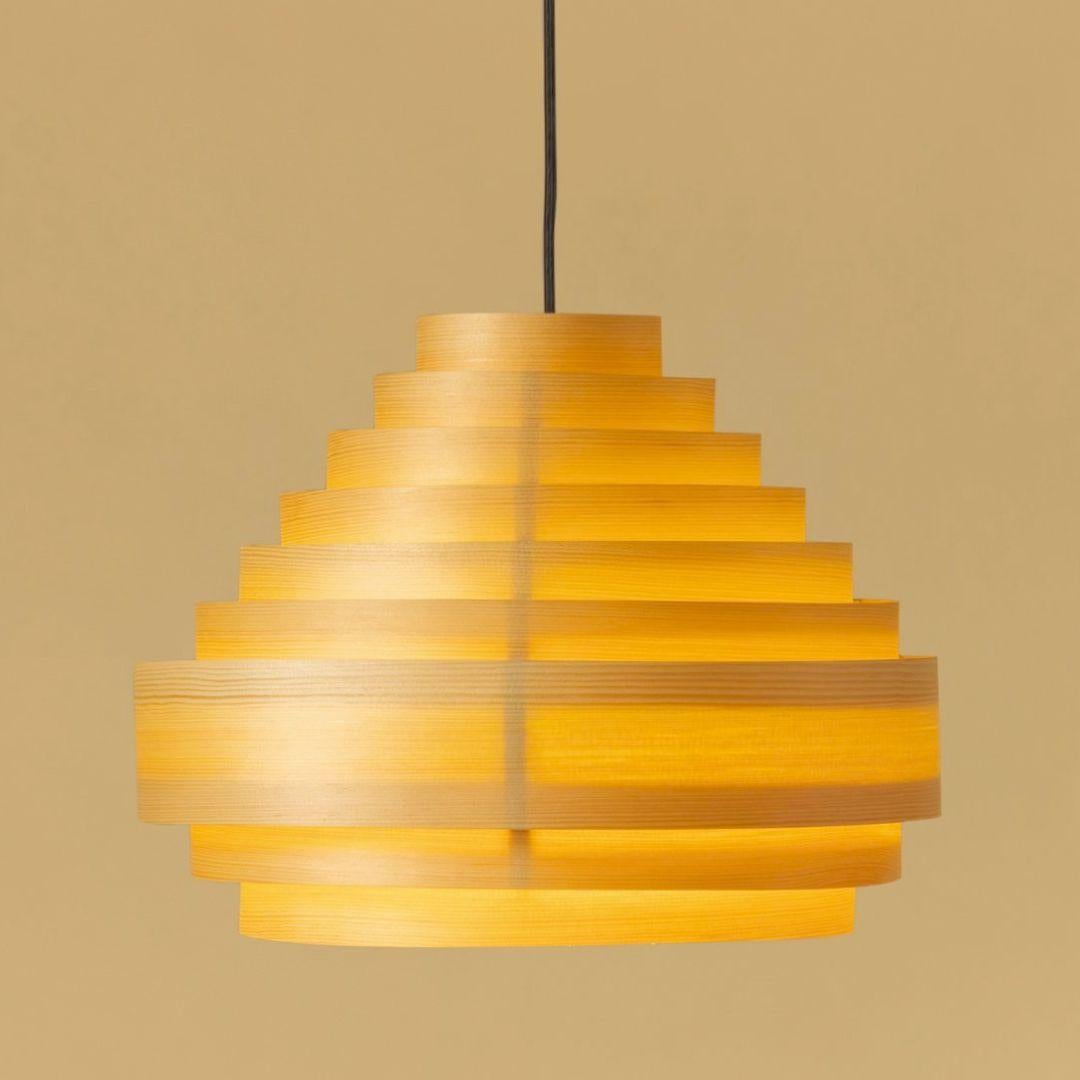 Oiled Hans-Agne Jakobsson '1001 Hans Pendant' in Pine for Vaarnii For Sale