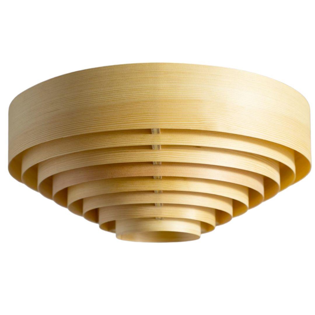 Hans-Agne Jakobsson '1005 Hans' ceiling light in pine for Vaarnii.

First created by legendary designer Hans-Agne Jakobsson, the '1005 Hans' is a uniquely architectural lamp with an enduring appeal one can expect from the iconic Jakobsson. When