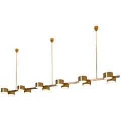 Hans Agne Jakobsson Chandelier with twelve Shades in Brass