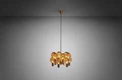 Lampadario a 12 bracci "Patricia" di Hans-Agne Jakobsson per Markaryd, Svezia, anni '60