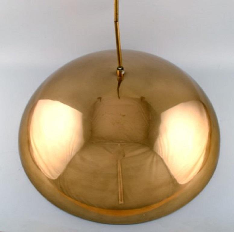 Scandinavian Modern Hans Agne Jakobsson, Colossal Brass Ceiling Lamp Made by Markaryd