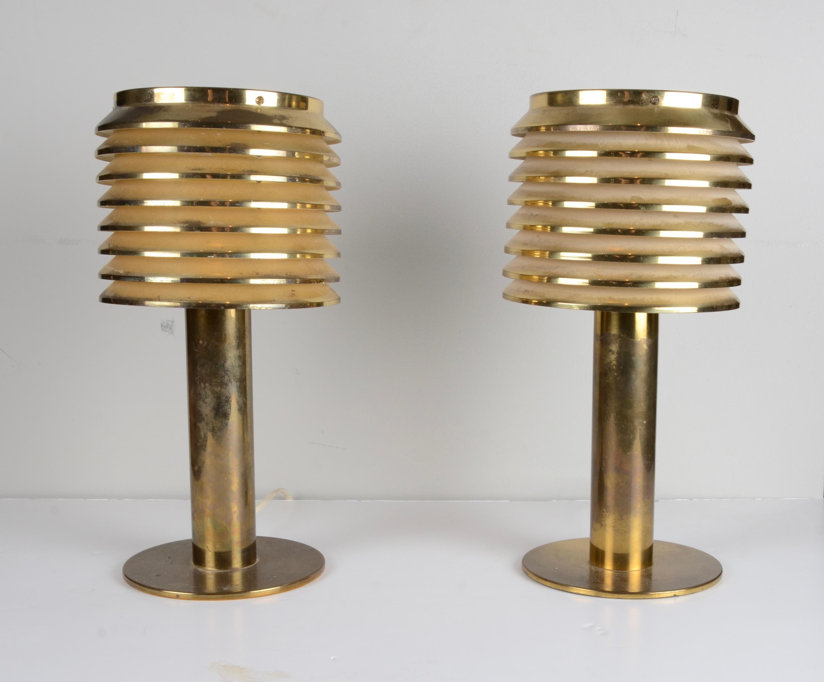 Mid-Century Modern Hans-Agne Jakobsson, a Pair of Table Lamps, Markaryd, Sweden Mid-1900s