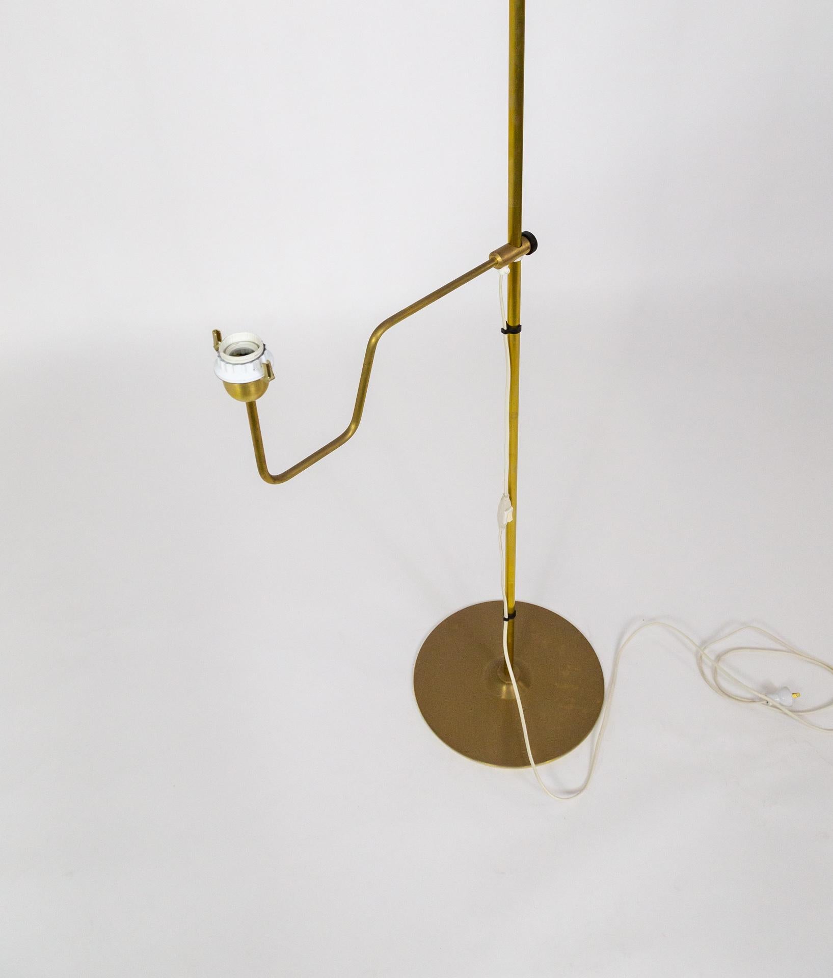 Hans-Agne Jakobsson Adjustable Brass Floor Lamps - Pair For Sale 3