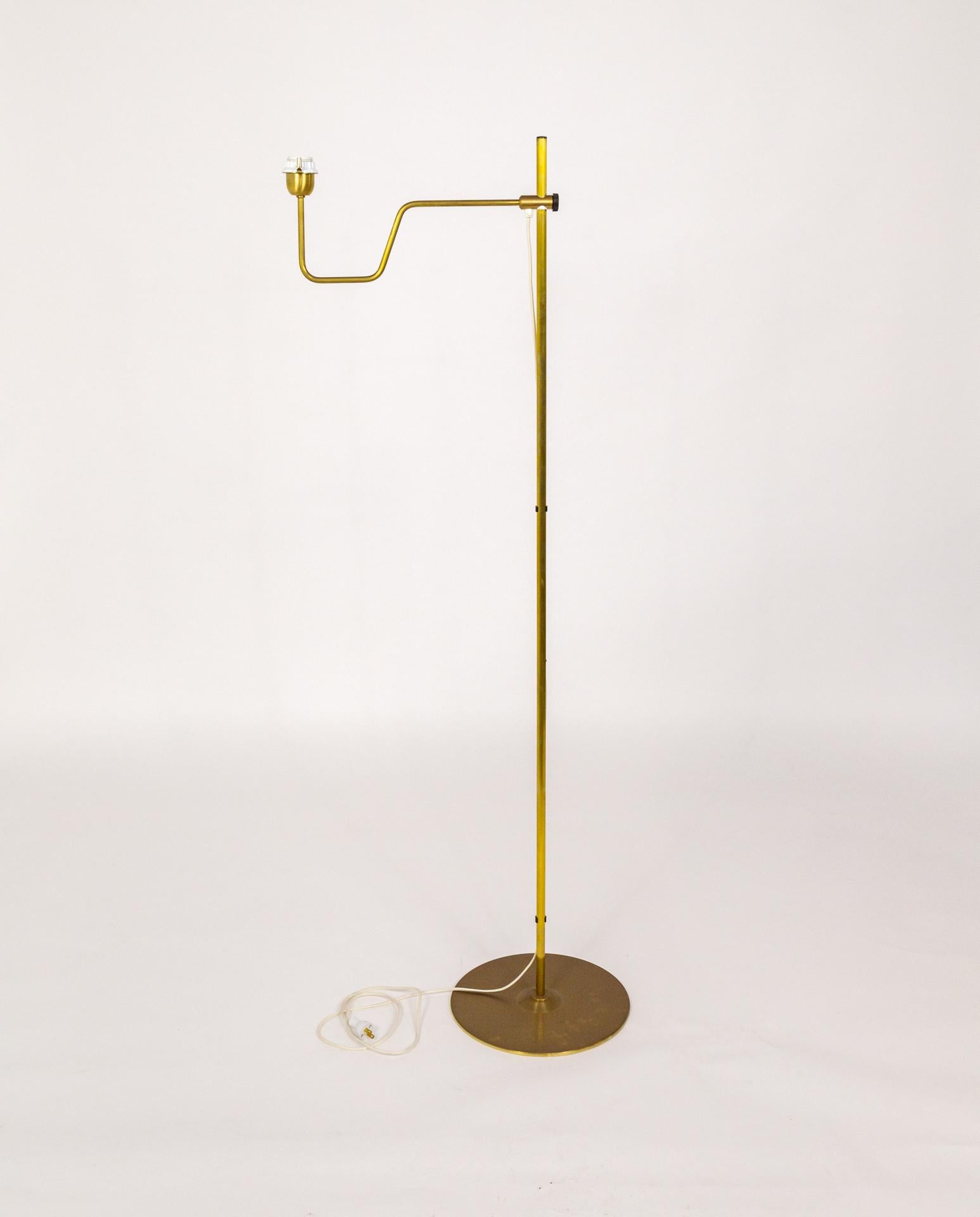 Hans-Agne Jakobsson Adjustable Brass Floor Lamps - Pair For Sale 2