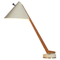 Hans-Agne Jakobsson 'B54' Desk Lamp in Teak and Aluminum 