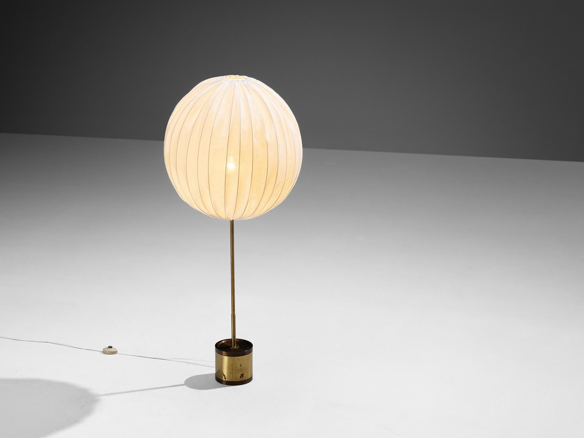 Scandinavian Modern Hans Agne Jakobsson 'Balloon' Floor Lamp with Off-White Shade