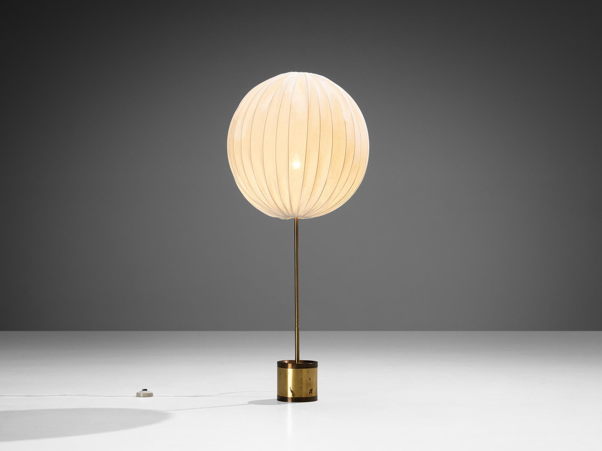 Metal Hans Agne Jakobsson 'Balloon' Floor Lamp with Off-White Shade