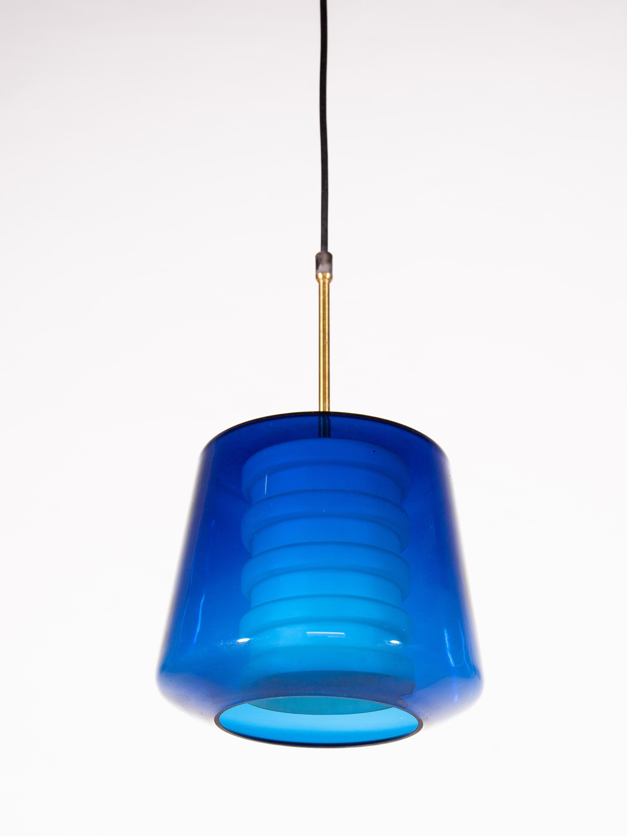Swedish Hans Agne Jakobsson Blue and White Opal Pendant, 1950s, Sweden For Sale