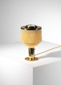 Hans Agne Jakobsson Brass and Silk Fringe Table Lamp