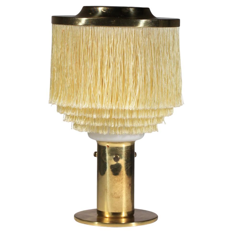 Hans Agne Jakobsson Brass and Silk Fringe Table Lamp