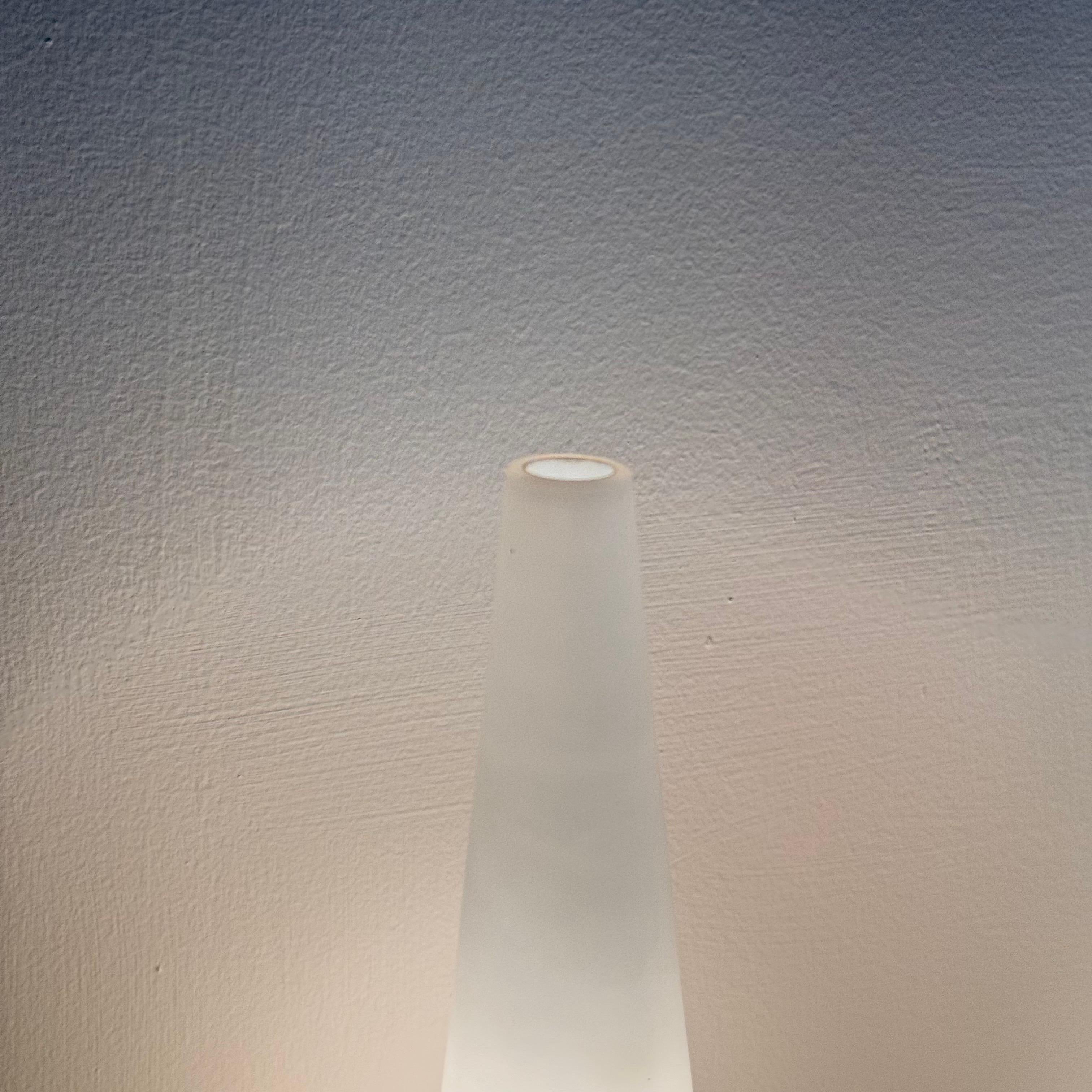 Hans-Agne Jakobsson Brass and White Opaline Glass Wall Lights, Sweden, 1960s For Sale 2