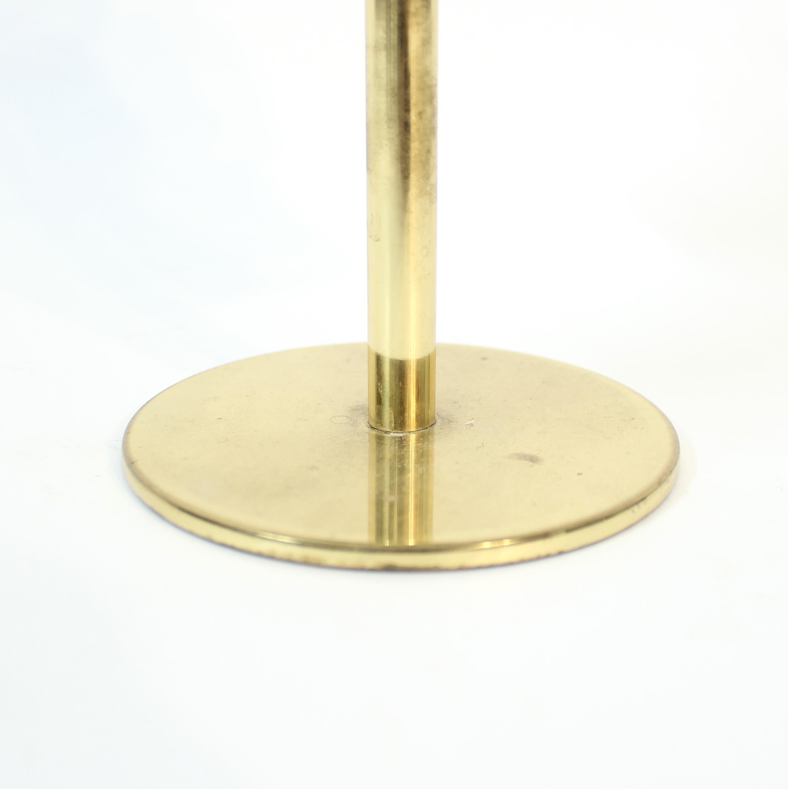 Brass Hans-Agne Jakobsson, brass candle holder for 3 candles, model L-67, 1960s