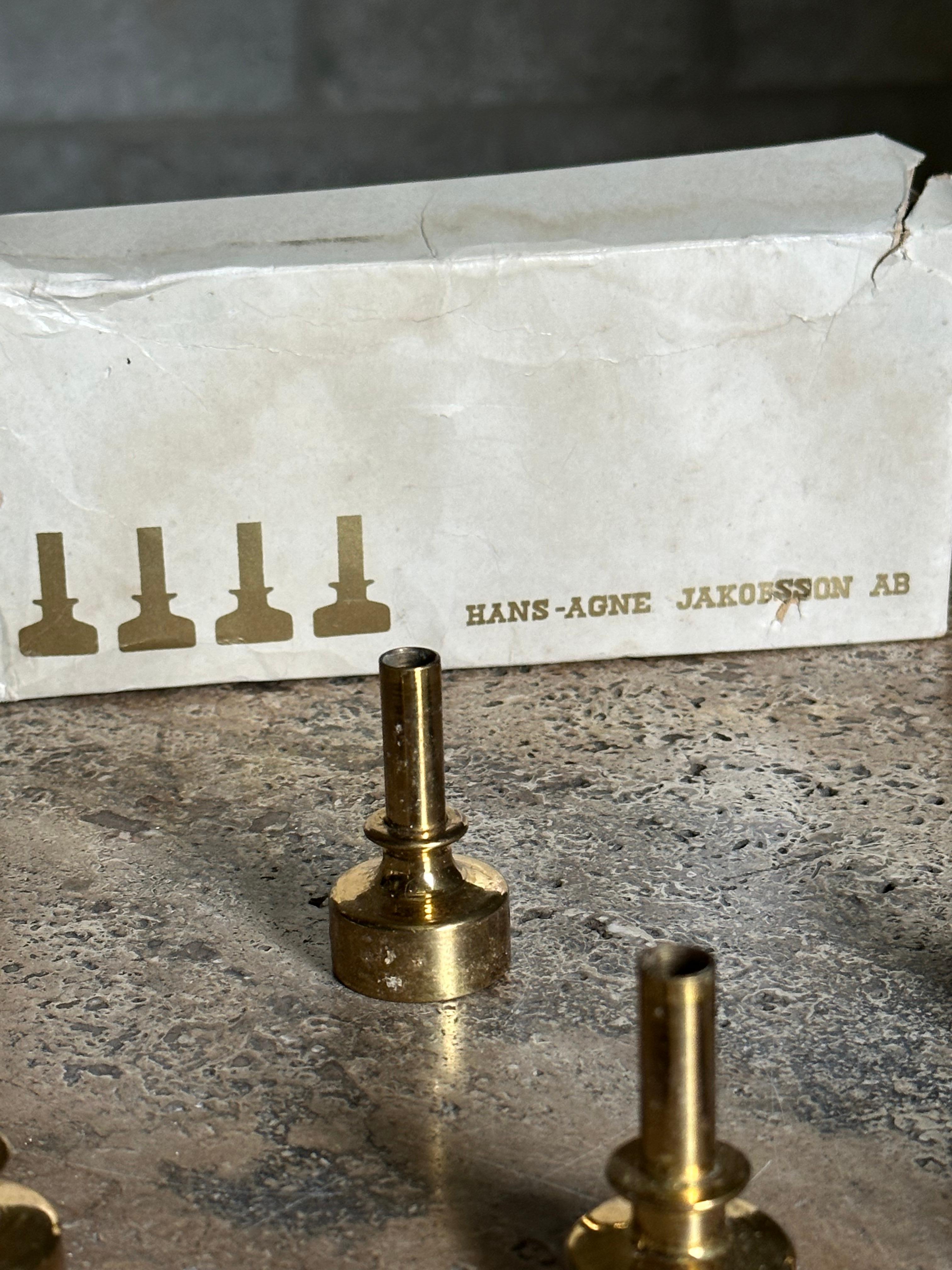 Portacandele in ottone di Hans-Agne Jakobsson, set di 6 pezzi in vendita 3