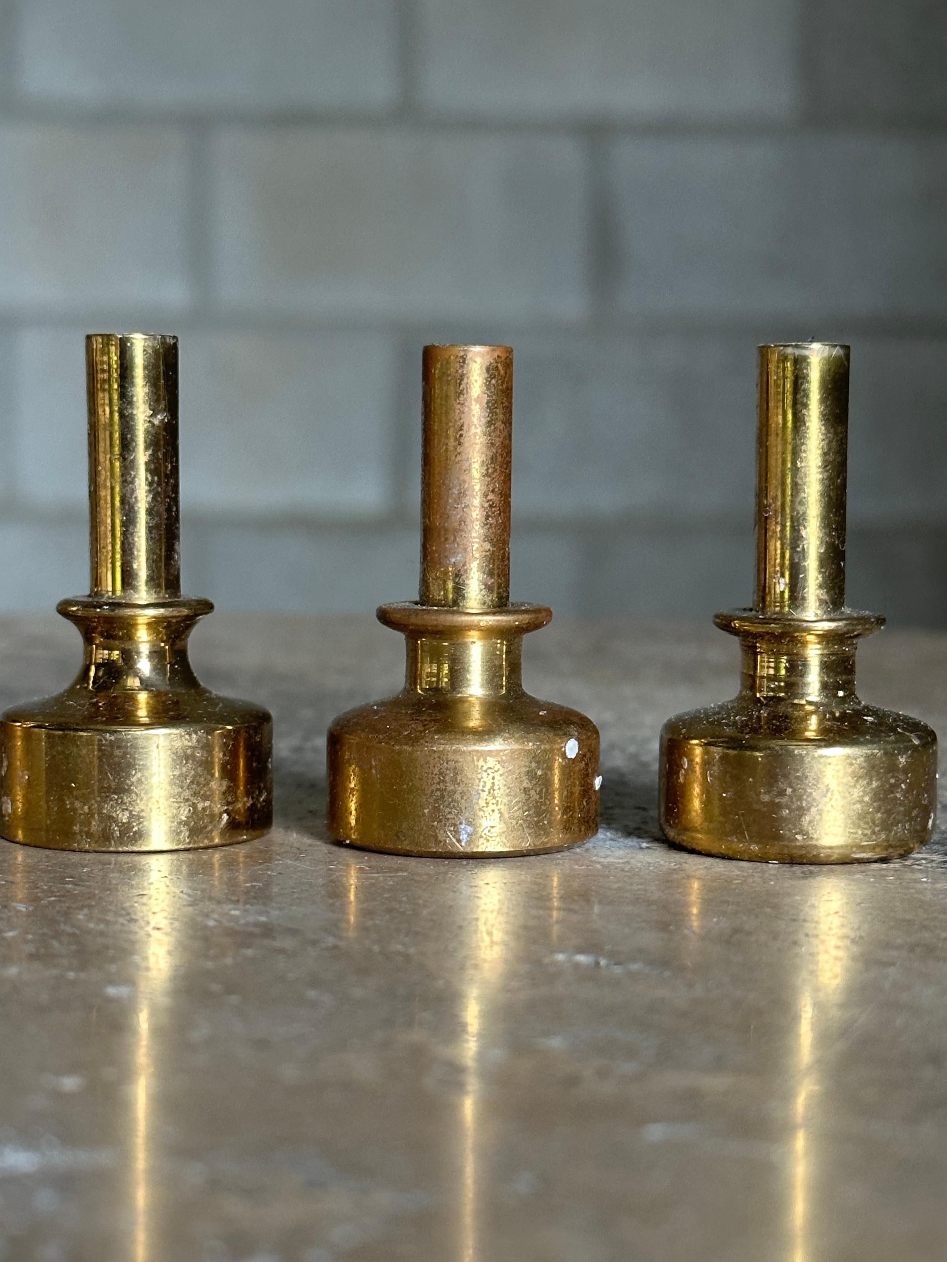 Mid-Century moderno Portacandele in ottone di Hans-Agne Jakobsson, set di 6 pezzi in vendita